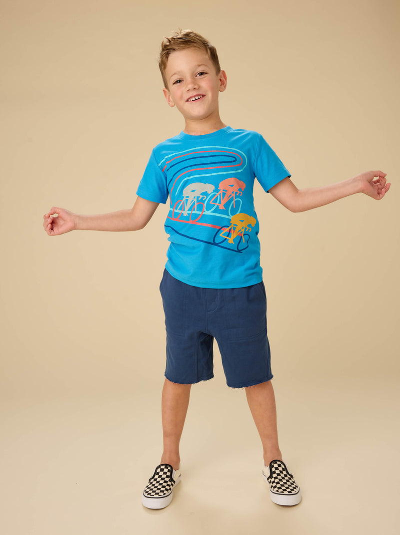 La Vuelta Racers Graphic Tee in Swedish Blue - View 2