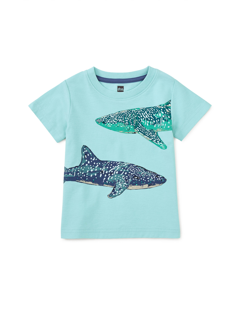Whale Shark Graphic Tee in Canal Blue - View 2