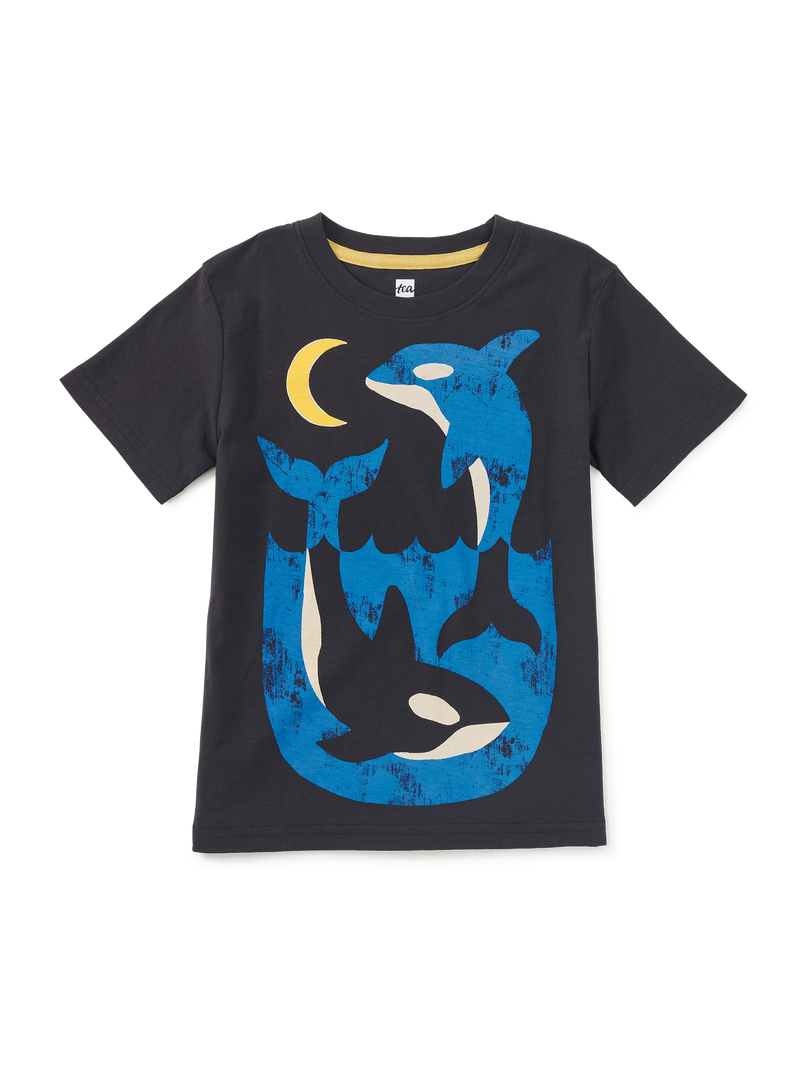 Miros Orcas Graphic Tee in Jet Black - View 1
