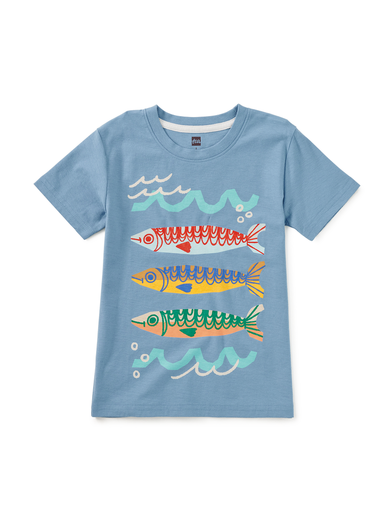 Sardinas Del Sur Graphic Tee in Blue Tide - View 1