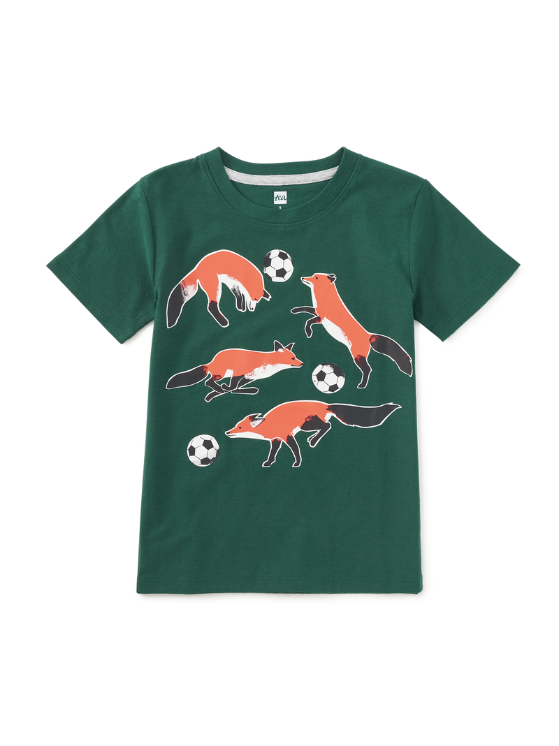 Footie Fox Graphic Tee in Pineneedle - View 1
