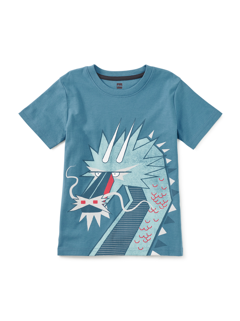 Scottish Dragon Graphic Tee in Aegean Blue - View 1