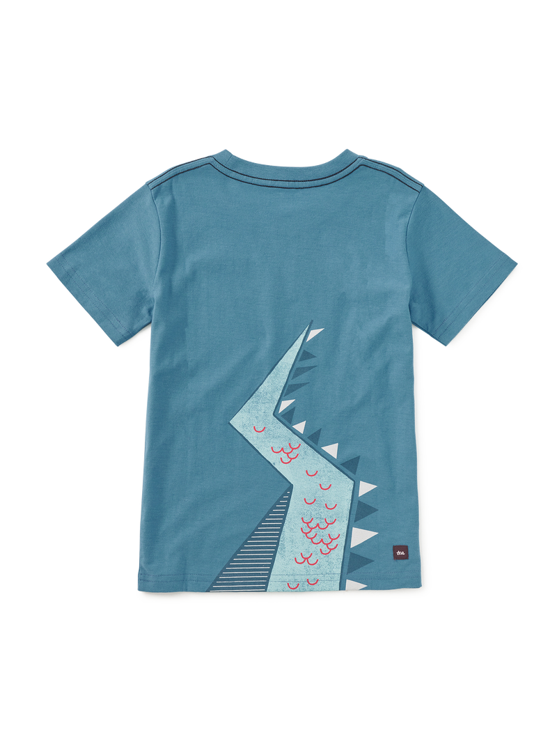 Scottish Dragon Graphic Tee in Aegean Blue - View 2