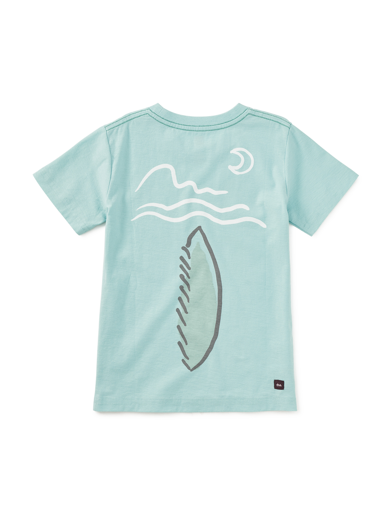Picasso Wolf Graphic Tee in Canal Blue - View 2
