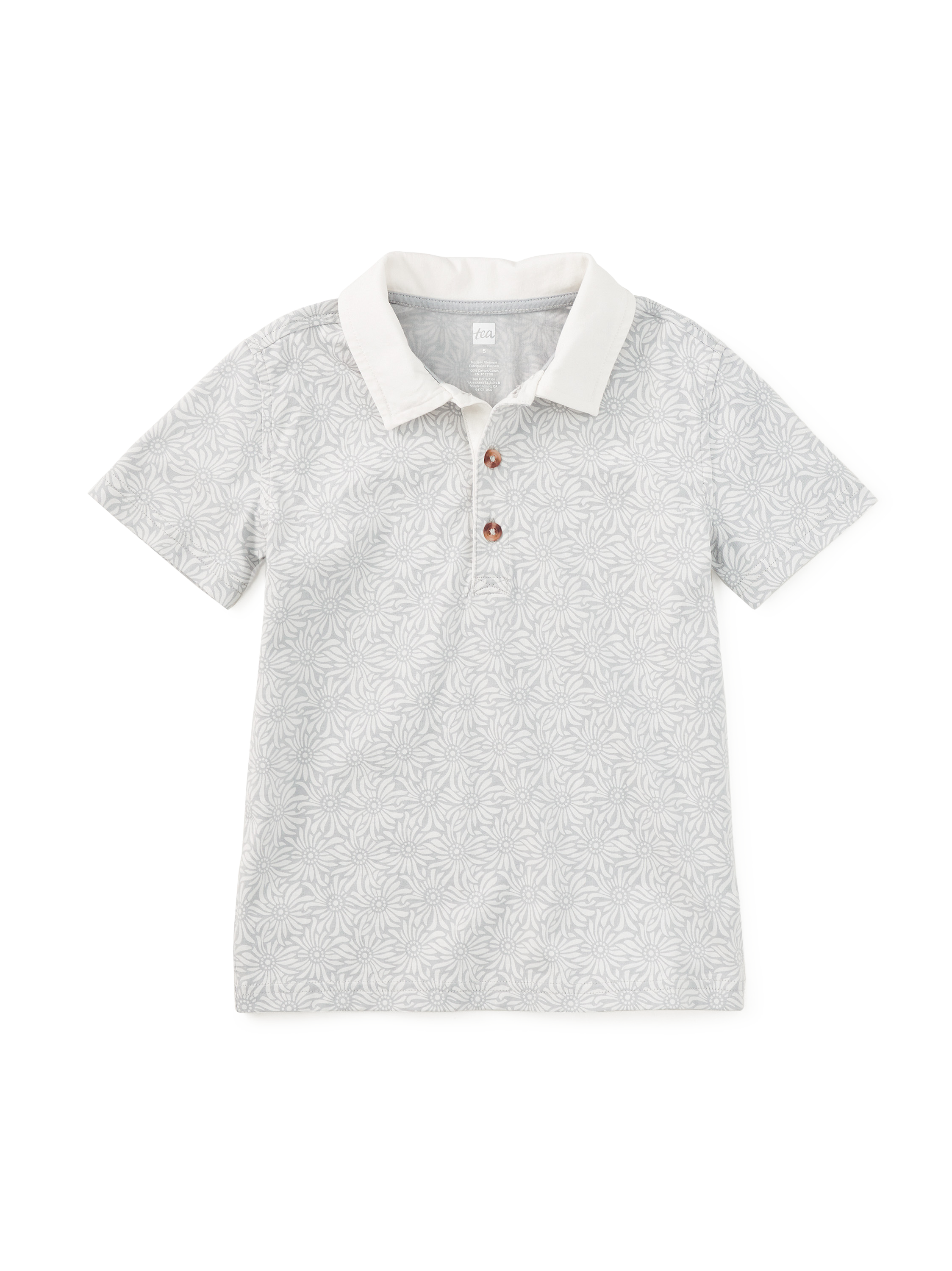 Printed Polo Top