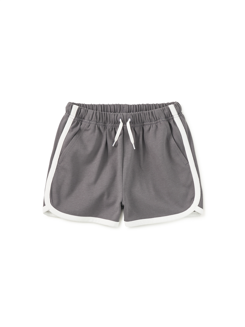 Sporty Ringer Shorts in Thunder - View 1