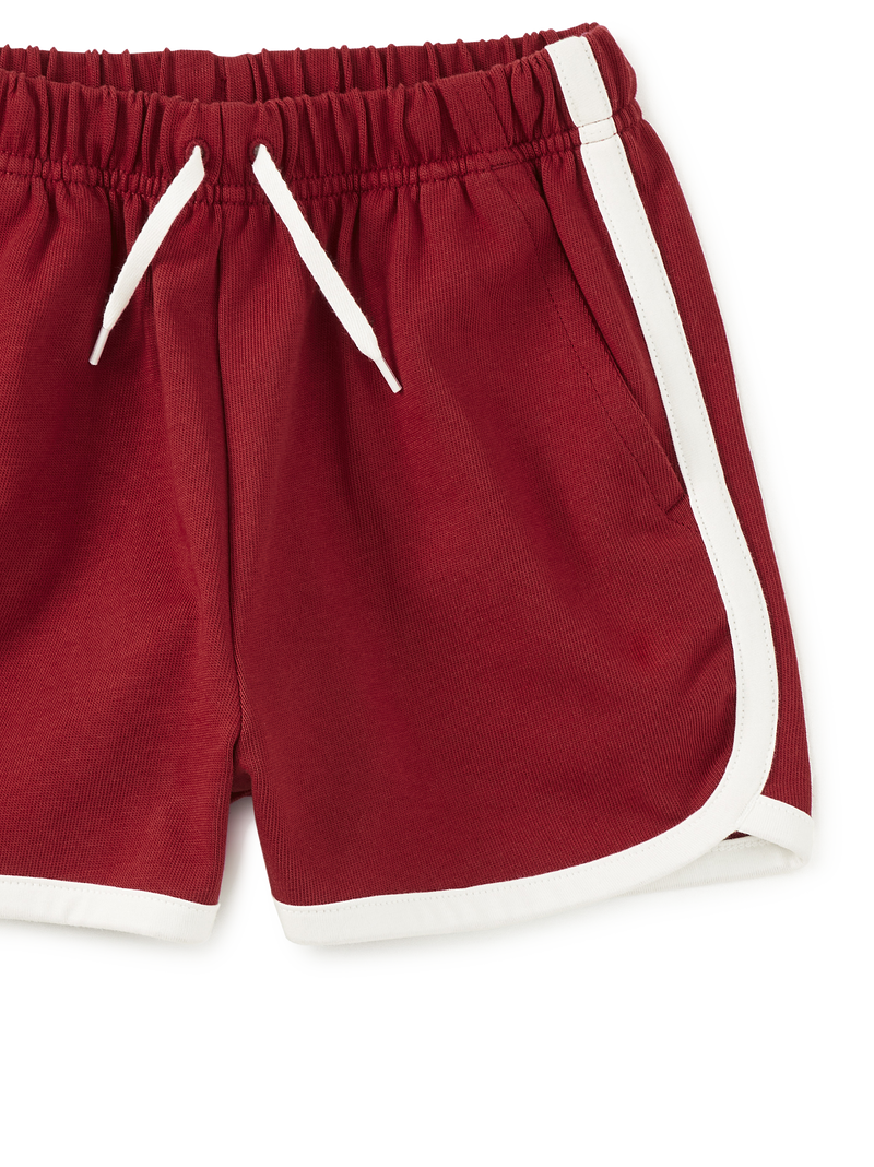 Sporty Ringer Shorts in Dark Maple - View 2