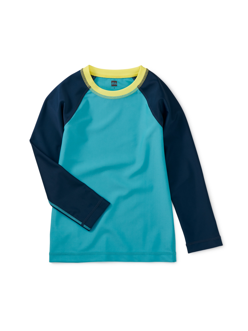 Long Sleeve Rash Guard in Ocean Breeze - View 1