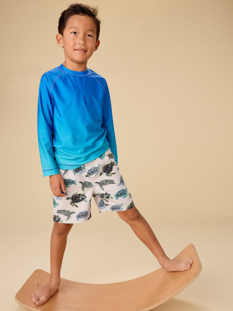 Long Sleeve Rash Guard in Imperial - View 2