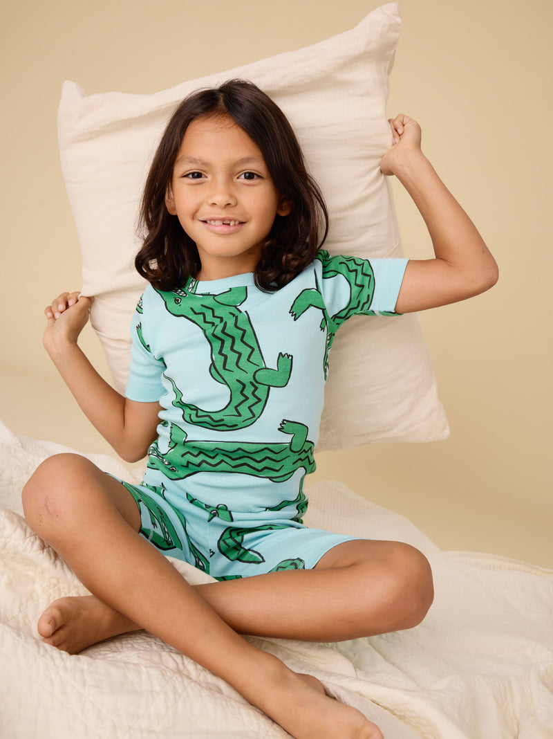 In Your Dreams Pajama Set in Zig Zag Crocodile - View 2