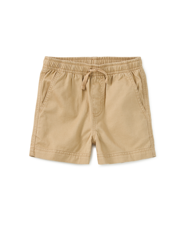 Twill Sport Shorts in Sandstone - View 1