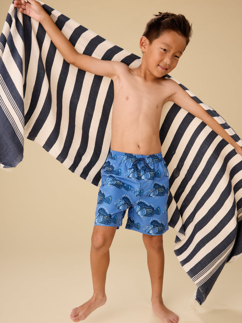 Mid-Length Swim Trunks in Scorpion Fish - View 2