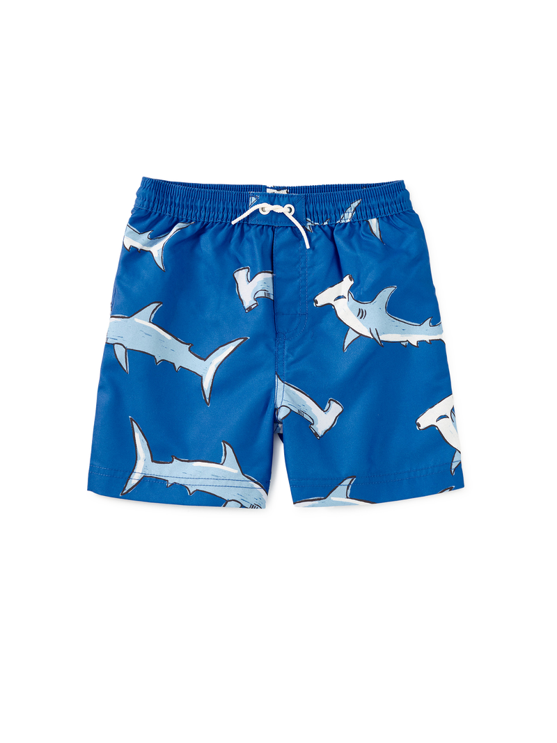 Mid-Length Swim Trunks in Hammerhead Sharks - View 1