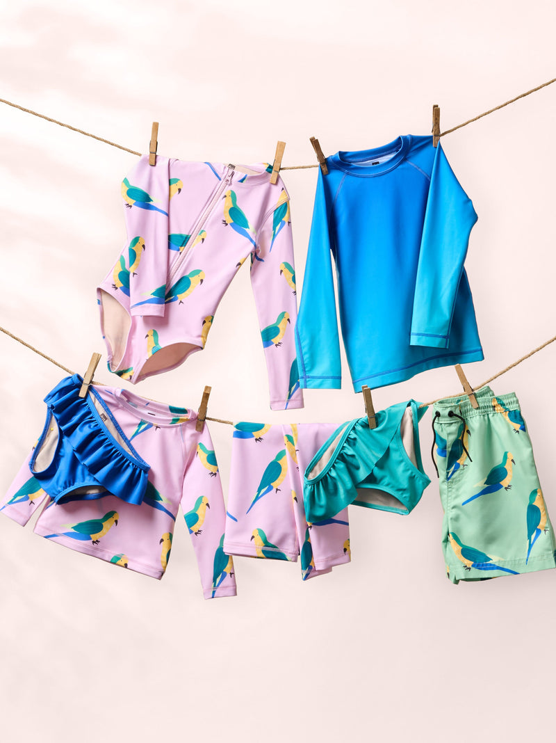 Mid-Length Swim Trunks in Monk Parakeet - View 2