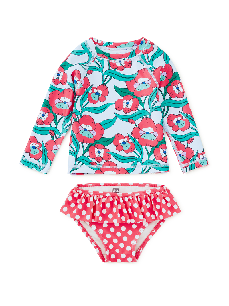 Rash Guard Baby Swim Set in Nouveau Poppy - View 1