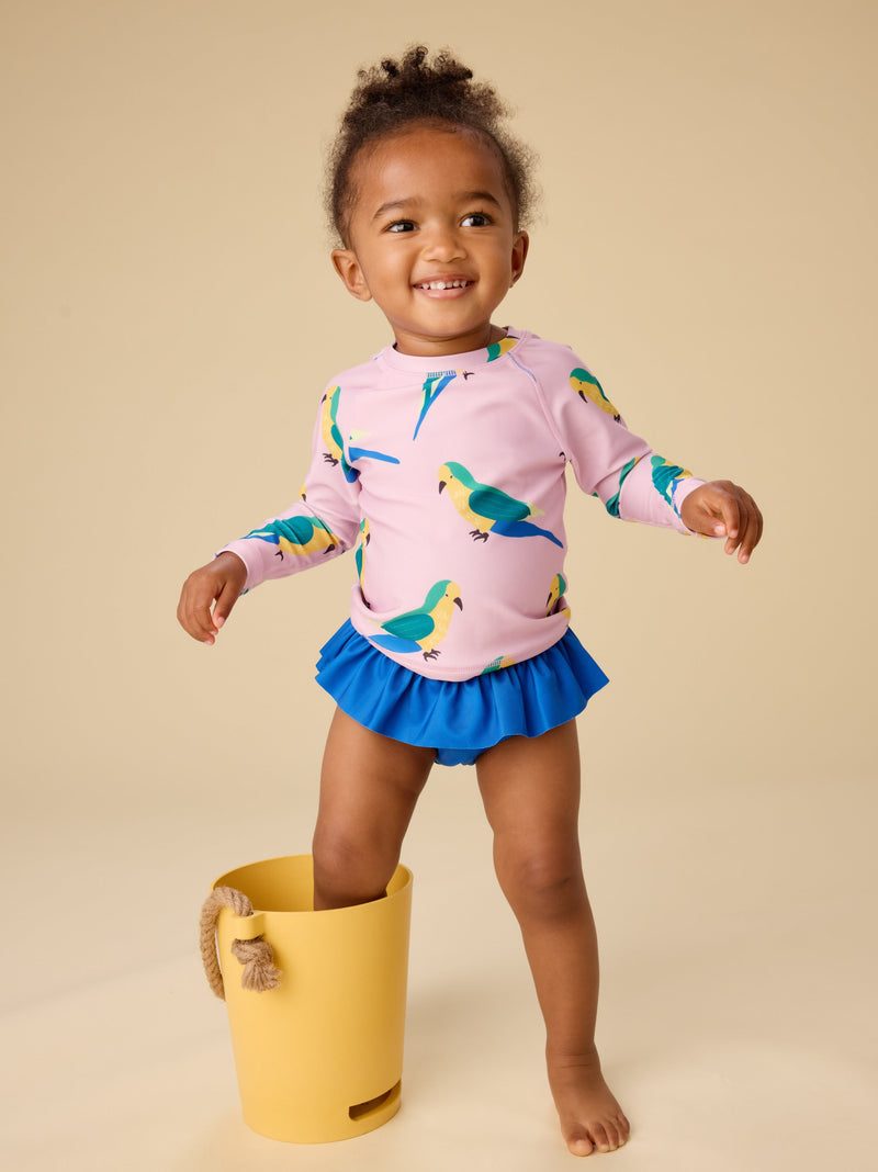 Rash Guard Baby Swim Set in Monk Parakeet - View 2