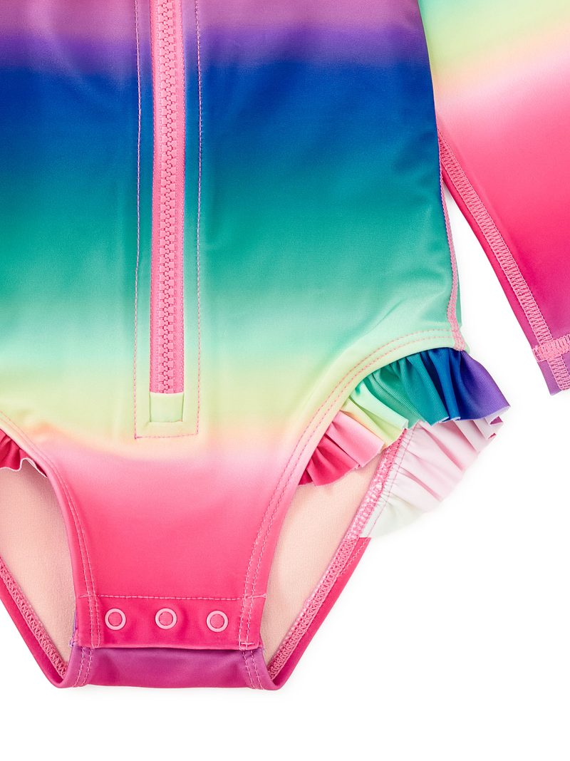 Rash Guard Baby Swimsuit in Rio De Janeiro Rainbow - View 2
