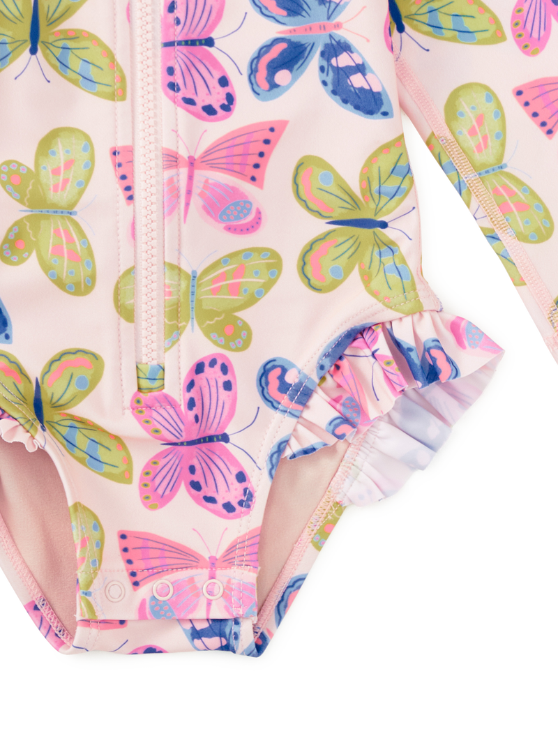 Rash Guard Baby Swimsuit in Flutter Fiesta - View 2