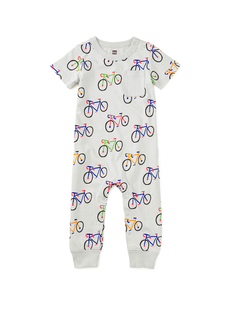 Pocket Baby Romper in La Vuelta Bikes - View 1