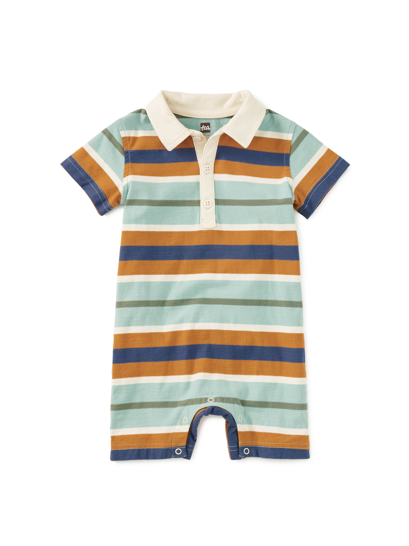 Polo Baby Romper in Mineral - View 1