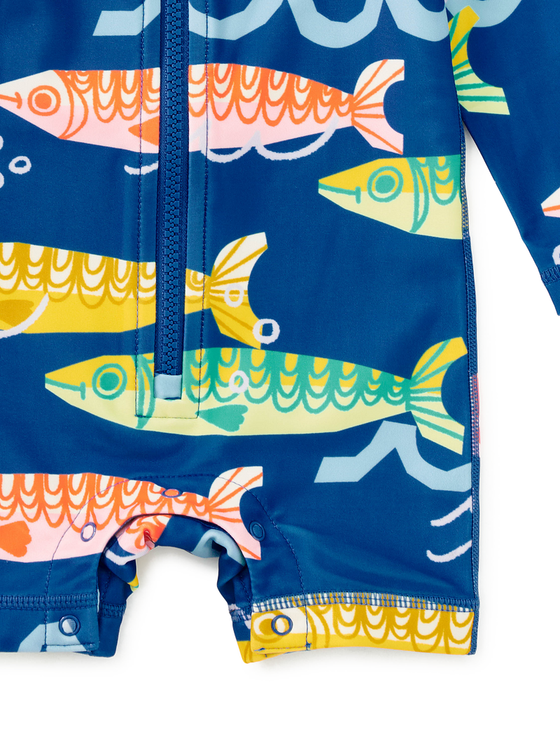 Rash Guard Baby Swimsuit in Sardinas Del Mar - View 2