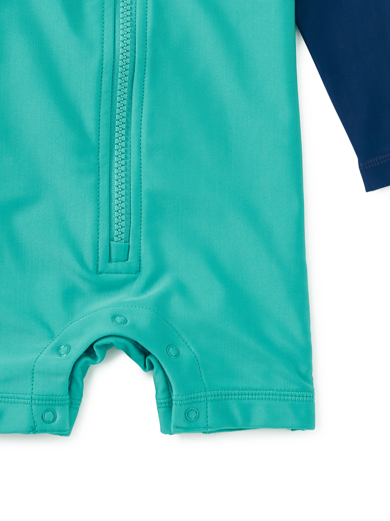 Rash Guard Baby Swimsuit in Ocean Breeze - View 2