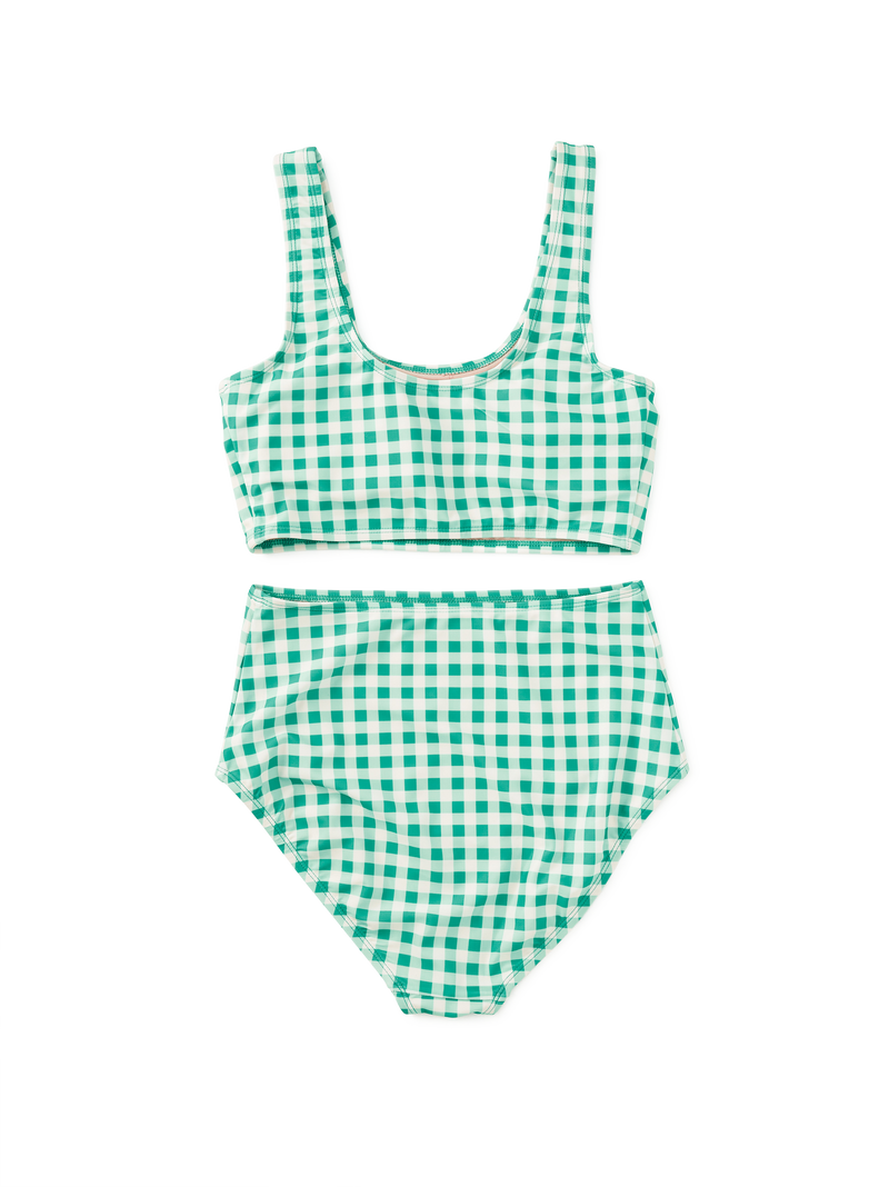 Adult Two-Piece Swimsuit in Garden Party Check - View 2