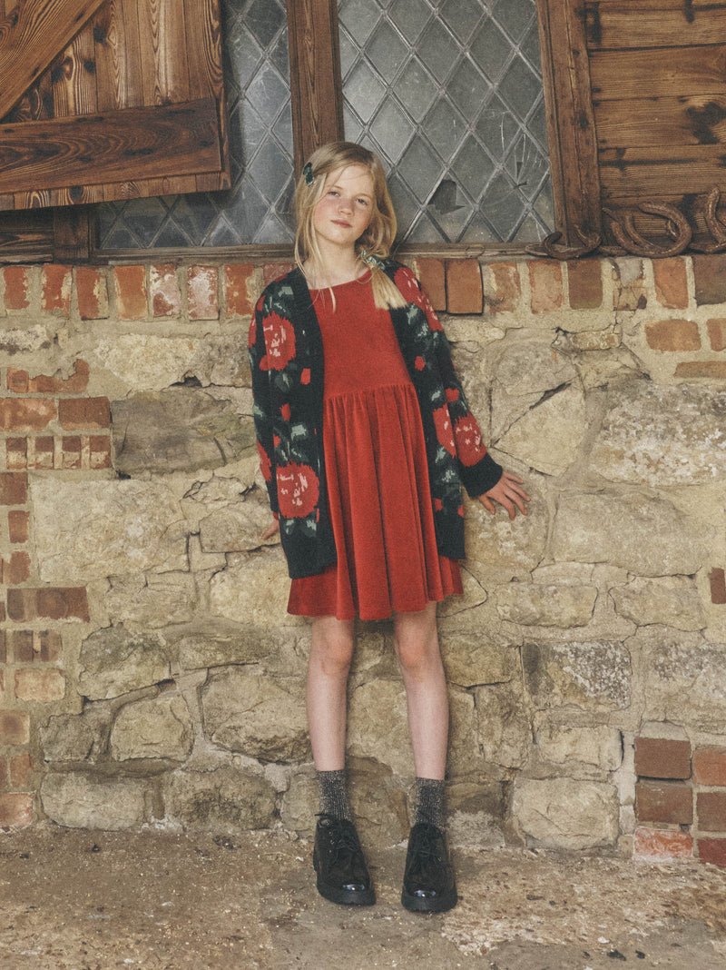 English Rose Long Cardigan in Turkish Rose - View 2