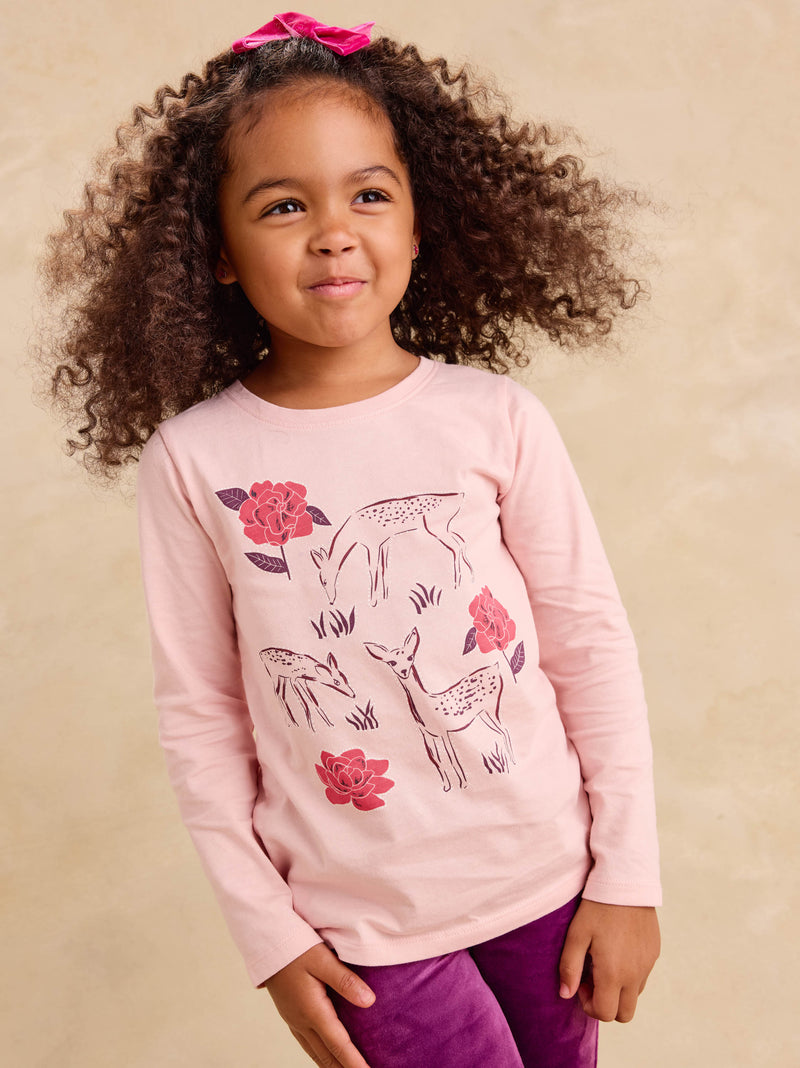 Deer &amp; Rose Graphic Tee in Apple Blossom - View 2