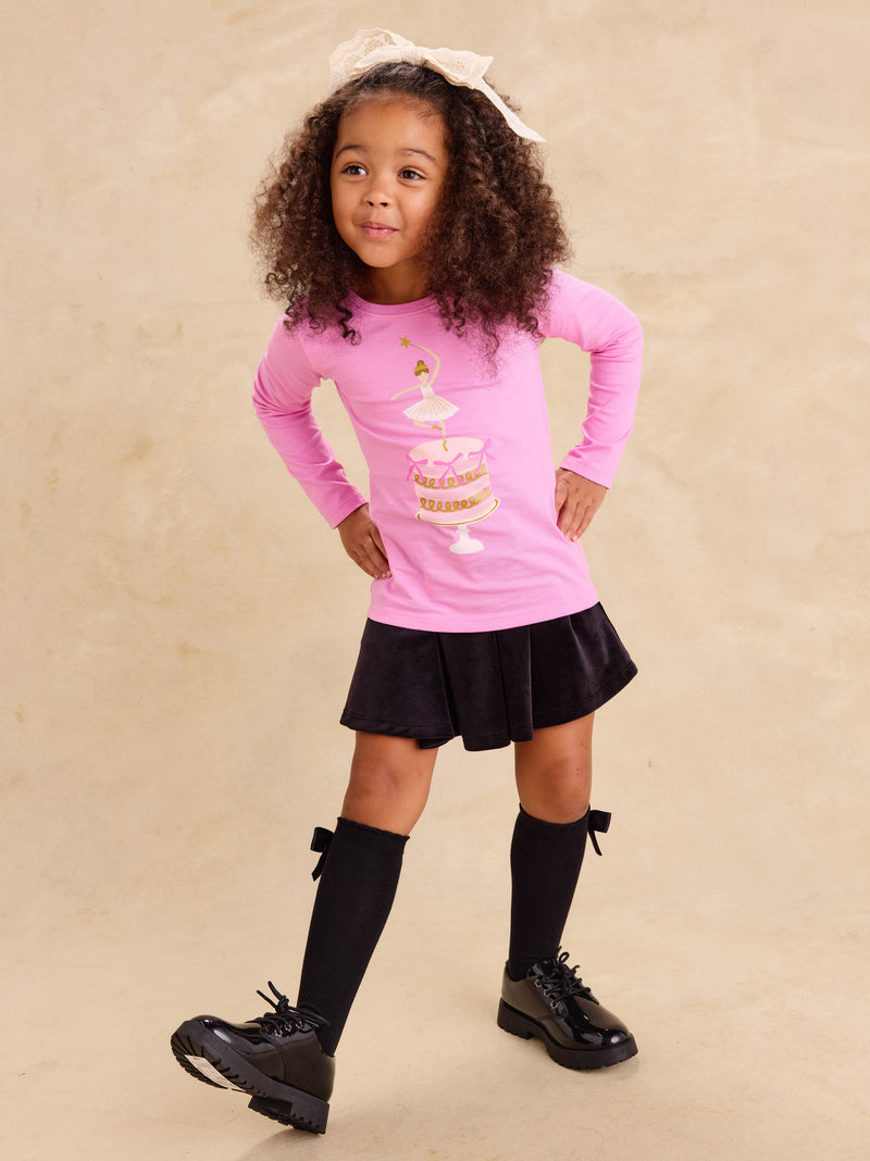 Ballet Cake Graphic Tee in Perennial Pink - View 2