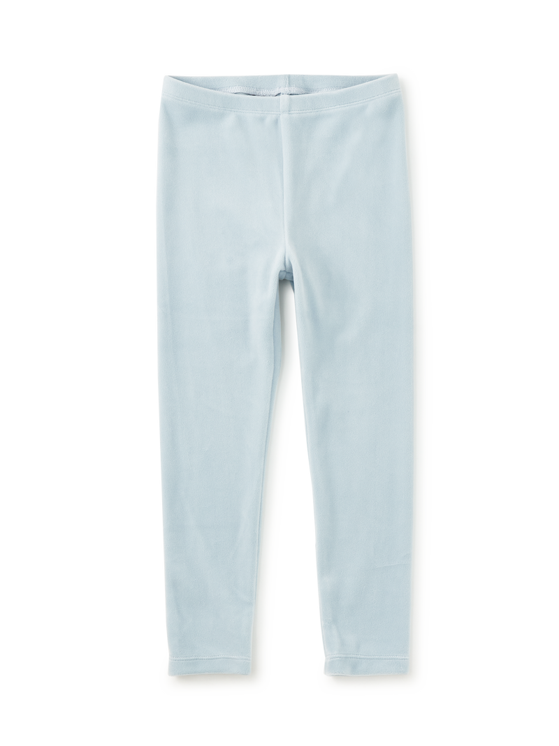 Velour Leggings in Blue Fog - View 2