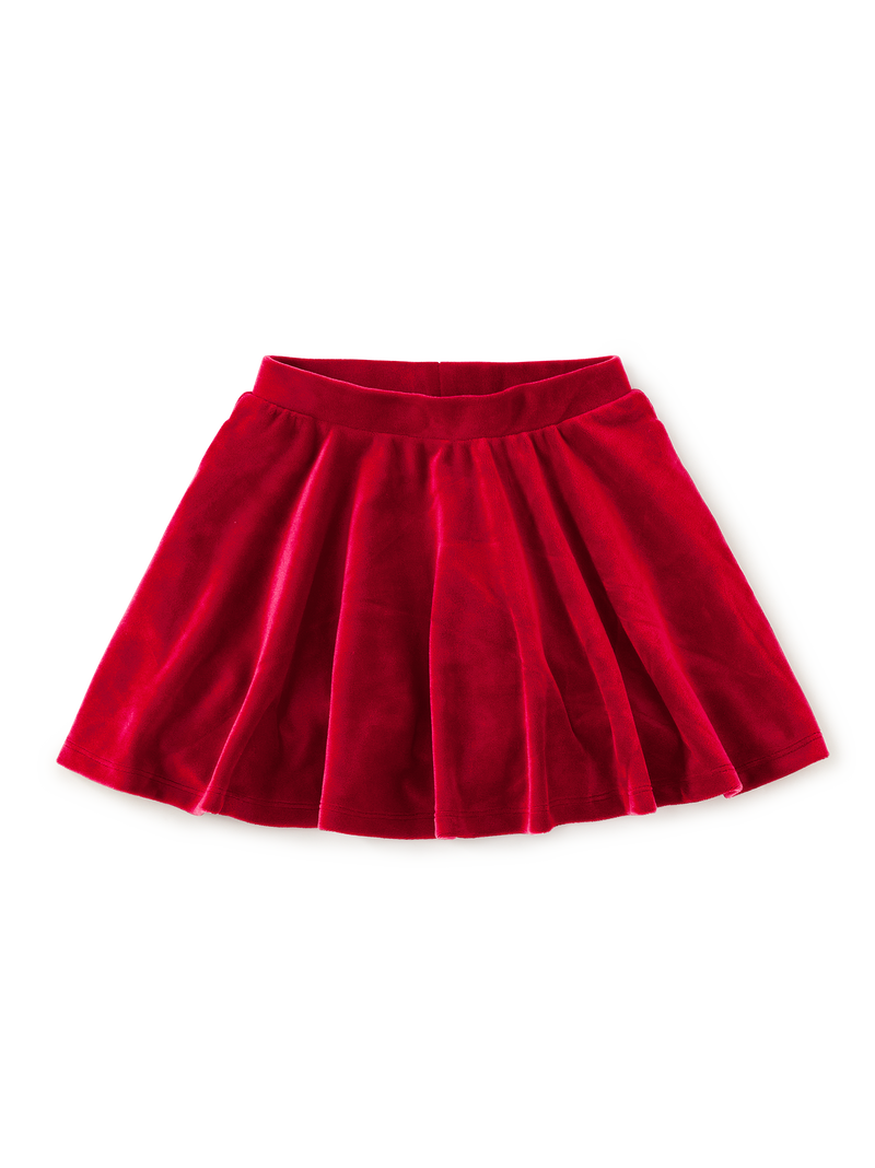 Velour Twirl Skirt in Red Wagon - View 1