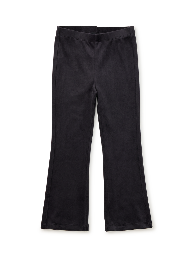 Very Velour Flare Pants in Jet Black - View 1