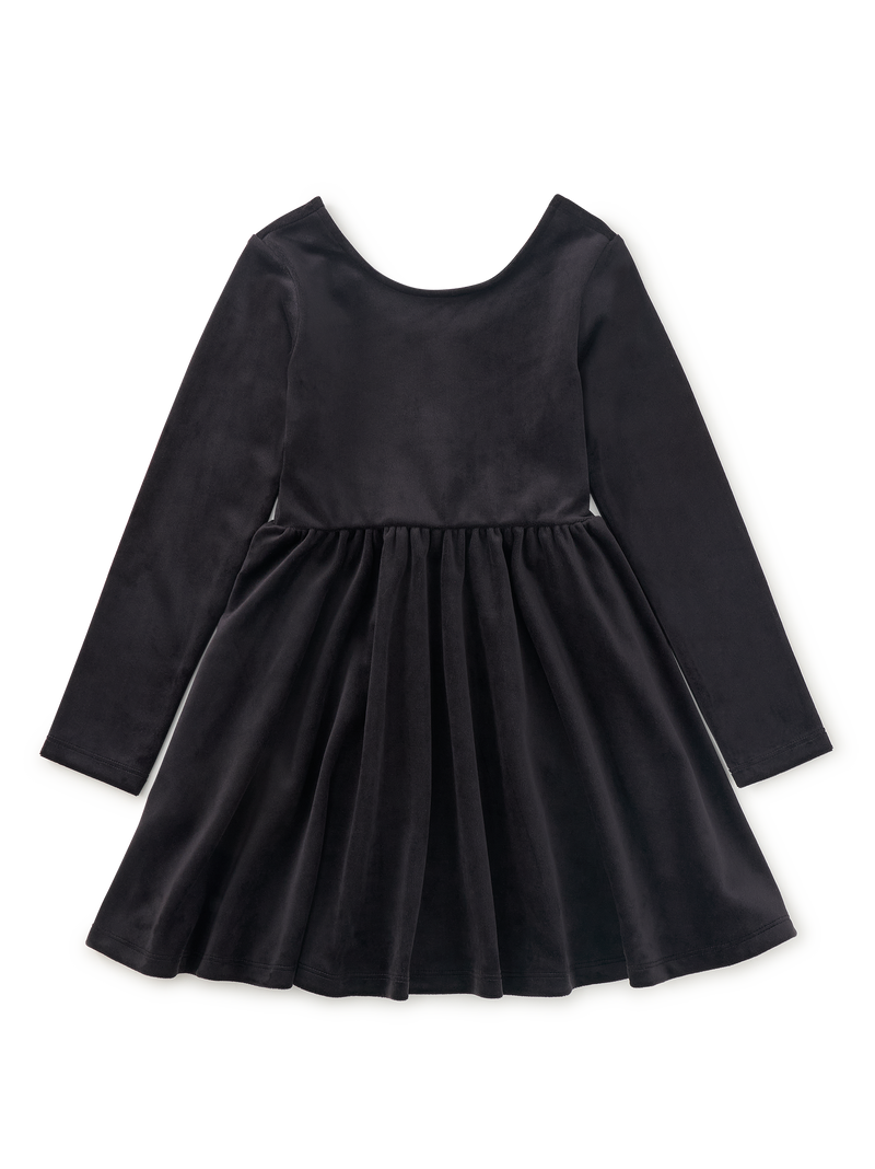 Velour Ballet Dress in Jet Black - View 1