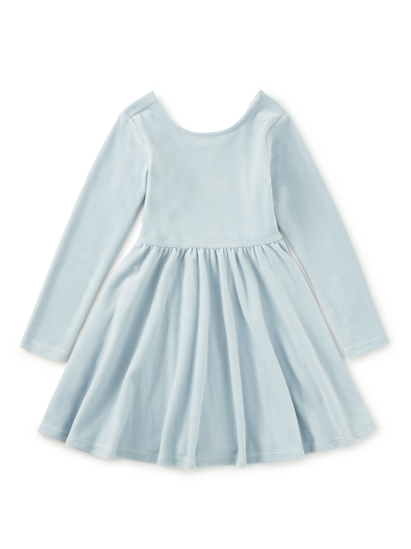 Velour Ballet Dress in Blue Fog - View 1