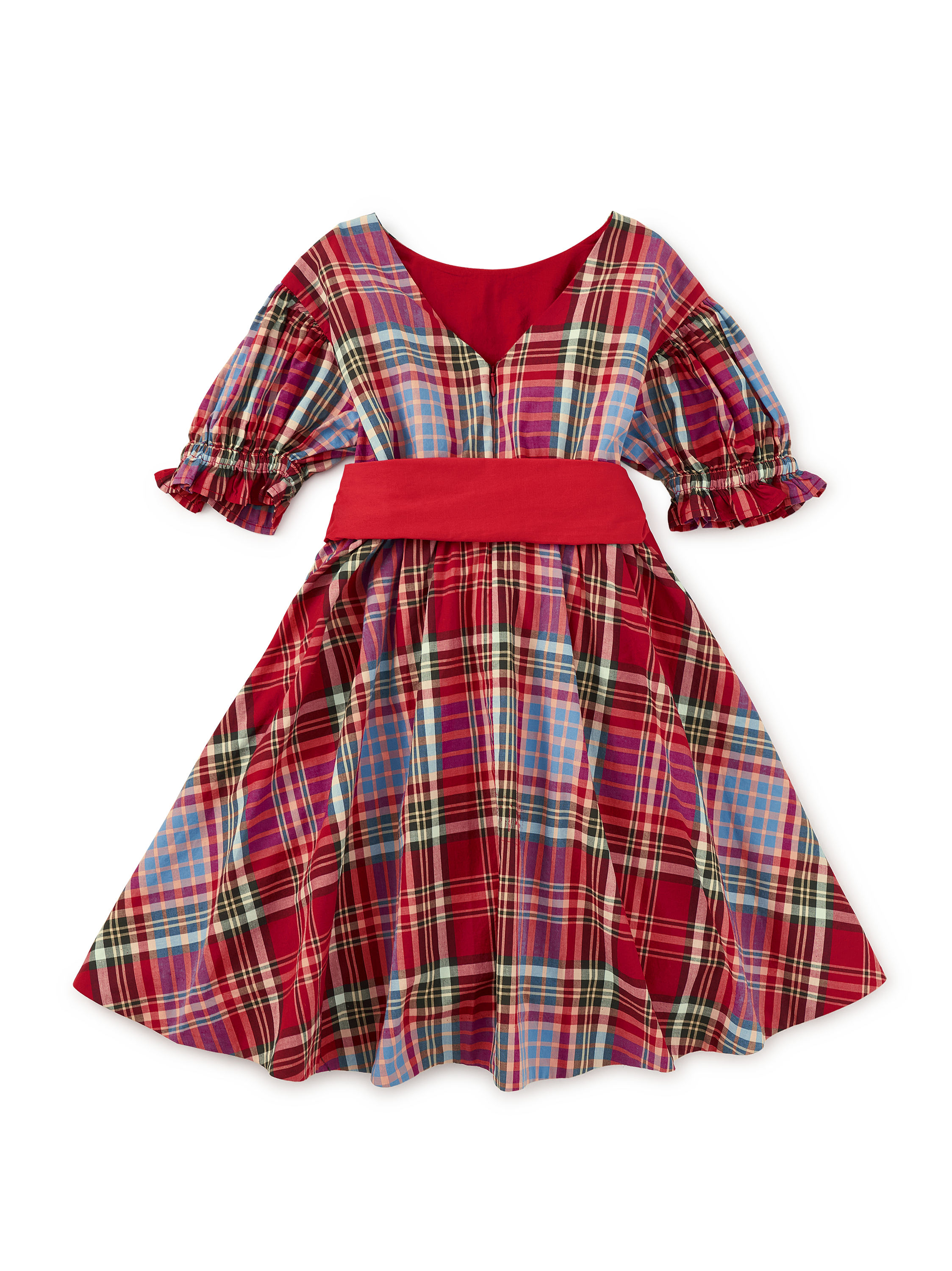 Puff Sleeve Sash Dress
