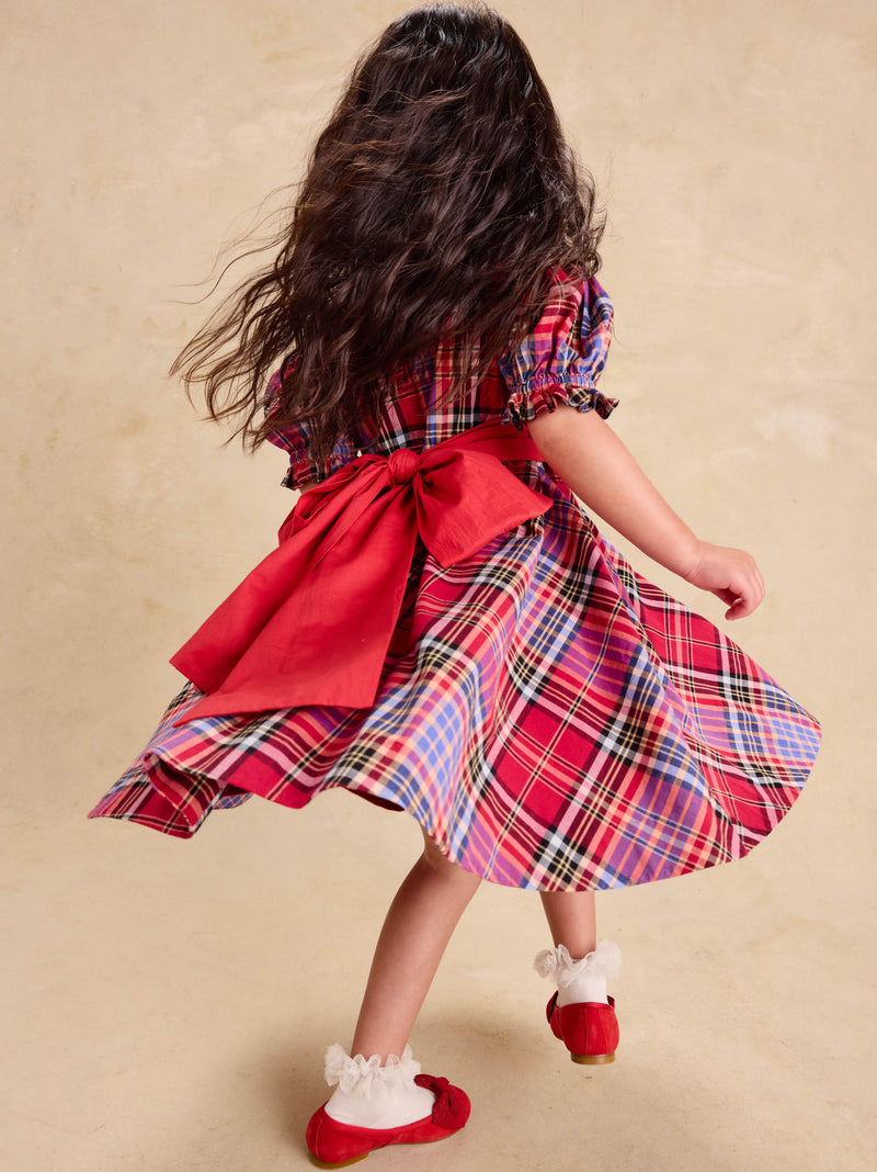 Plaid Sash Dress &amp; Leggings 2-Piece Set in 2 - View 2