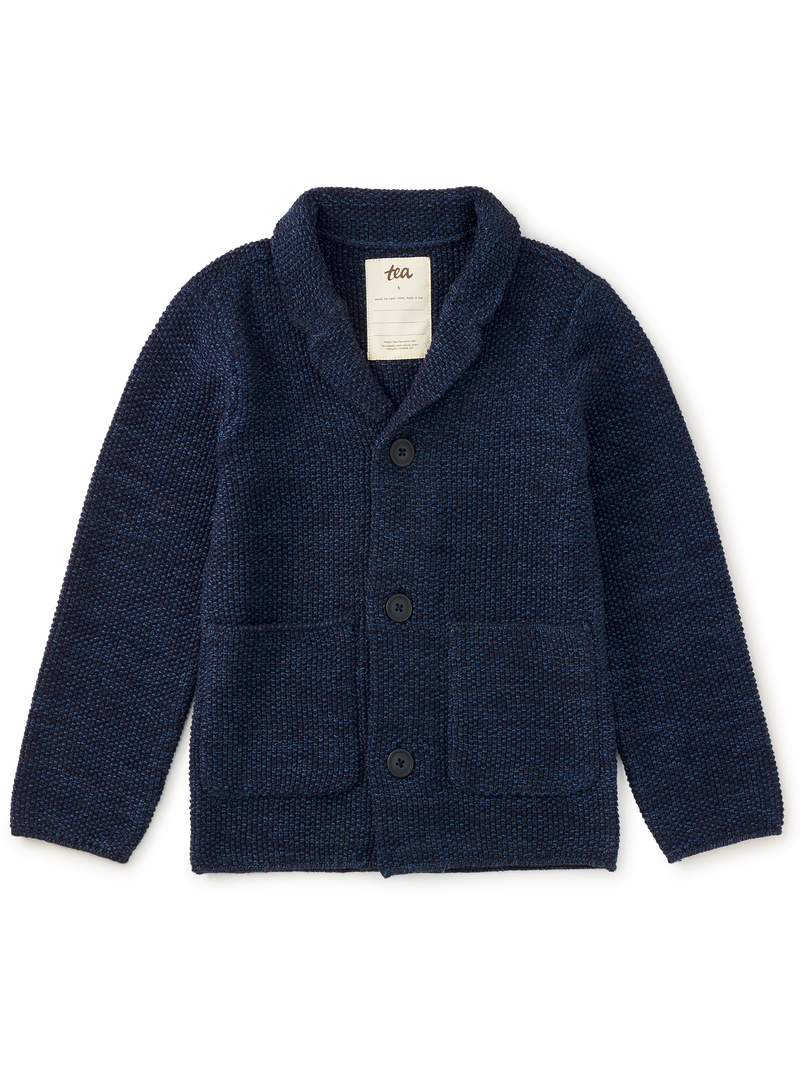 Sweater Blazer in Indigo - View 1