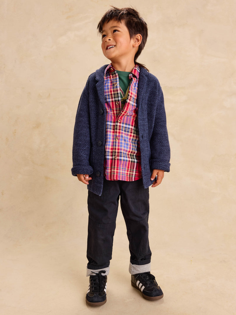 Sweater Blazer in Indigo - View 2