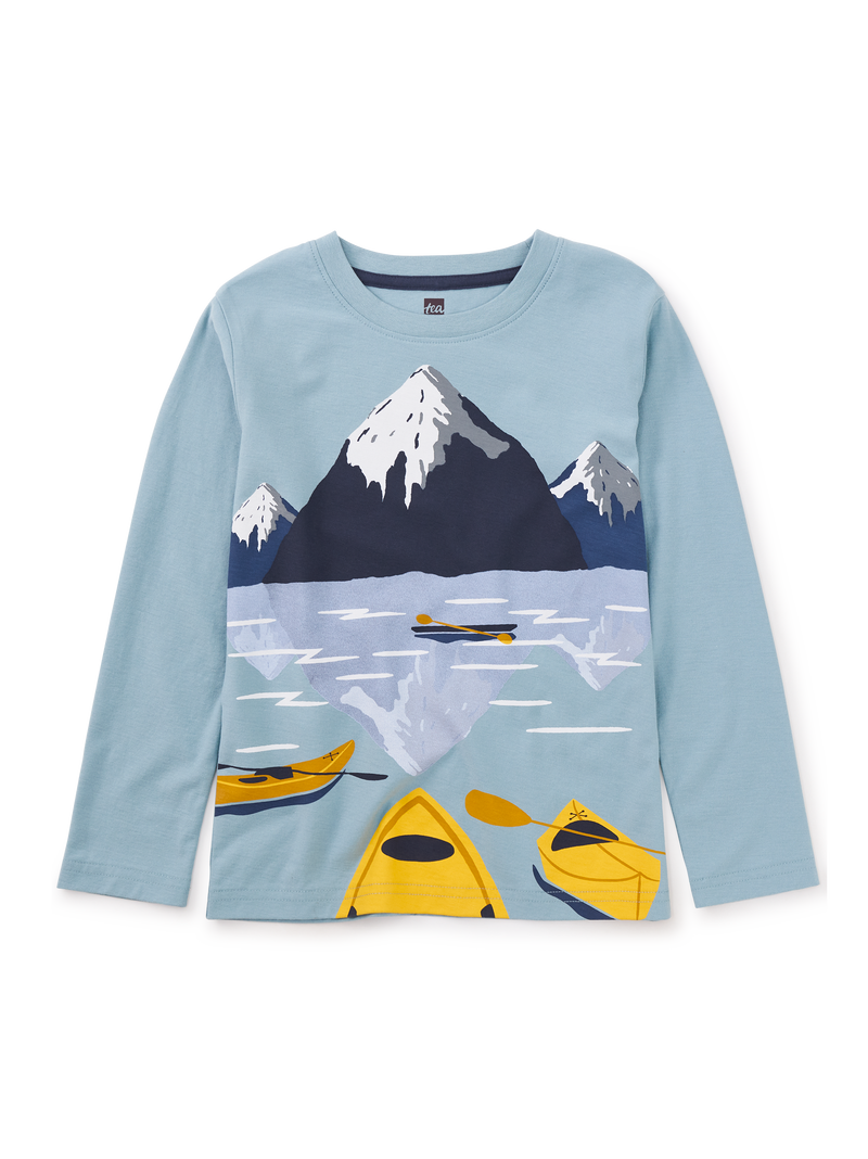 Arctic Kayak Graphic Tee in Smokey Blue - View 1