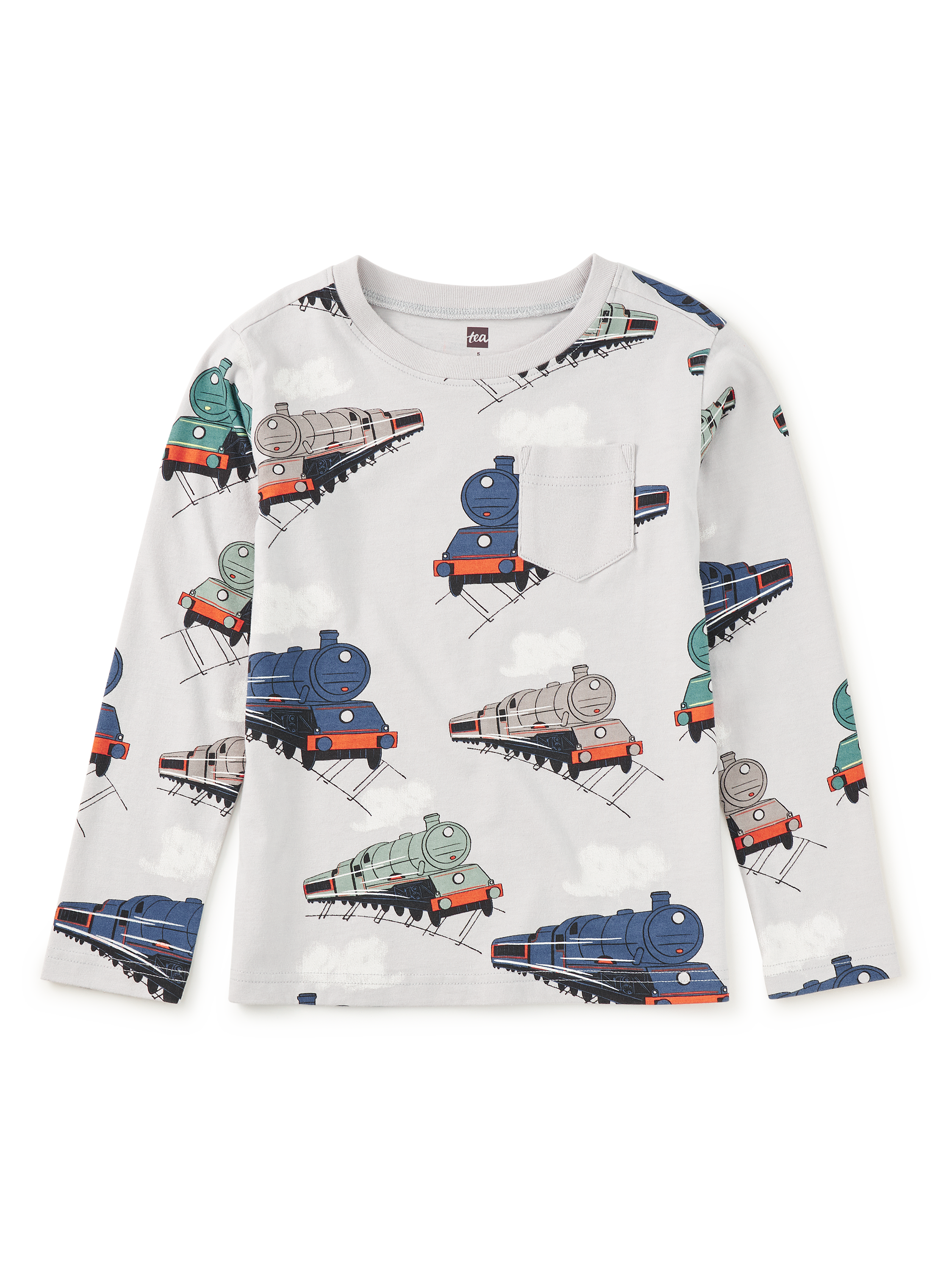 Long Sleeve Printed Pocket Tee