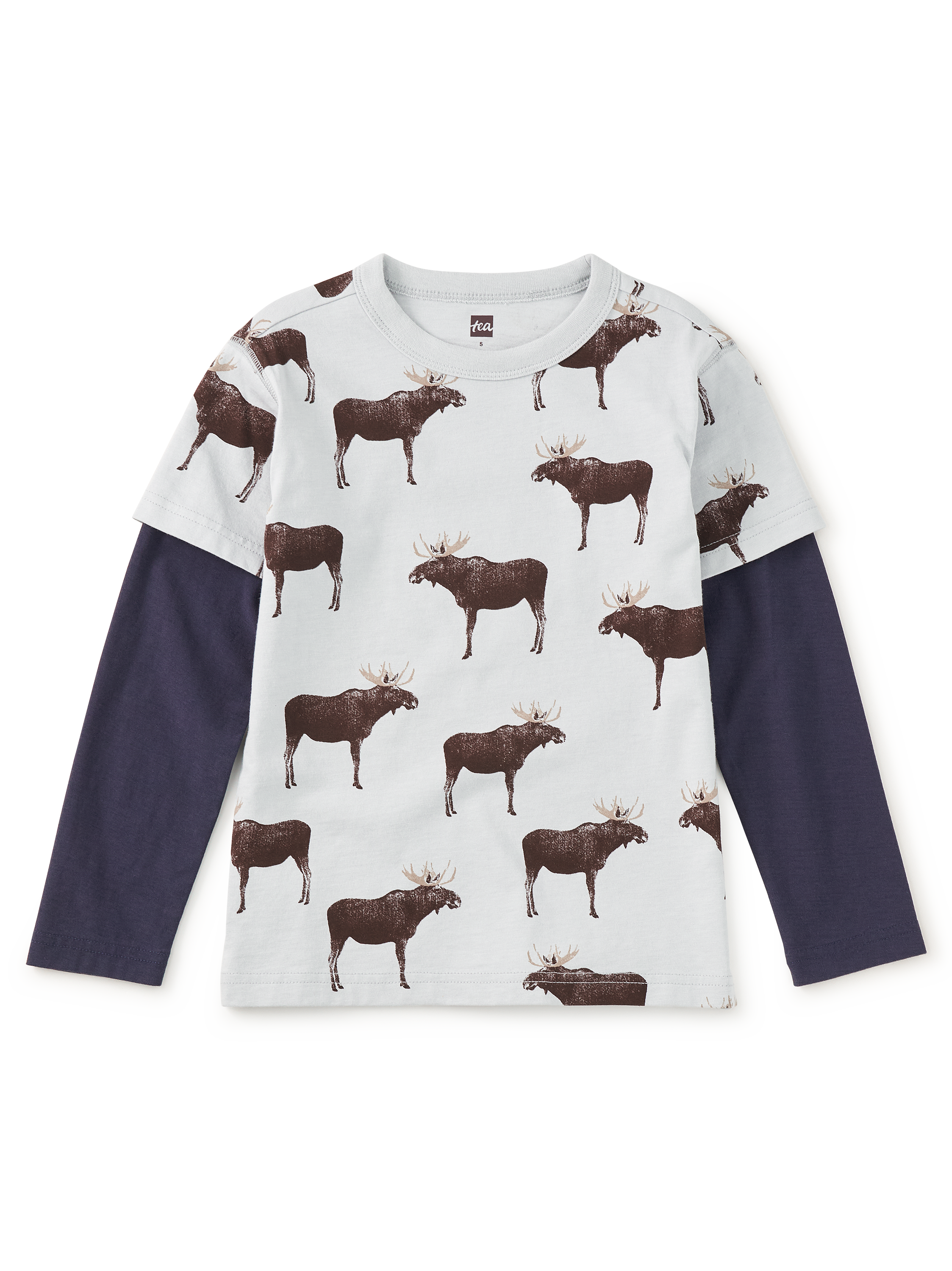 Printed Layered Sleeve Tee