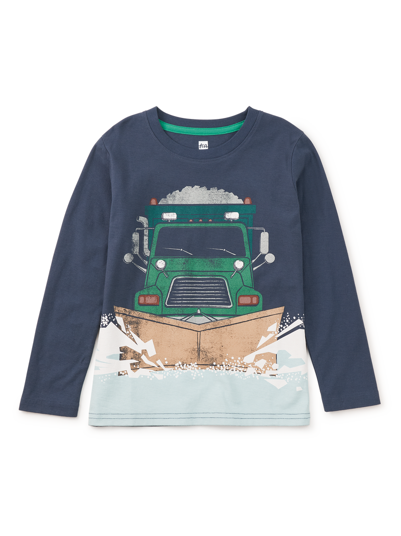Snow Plow Graphic Tee in Indigo - View 1
