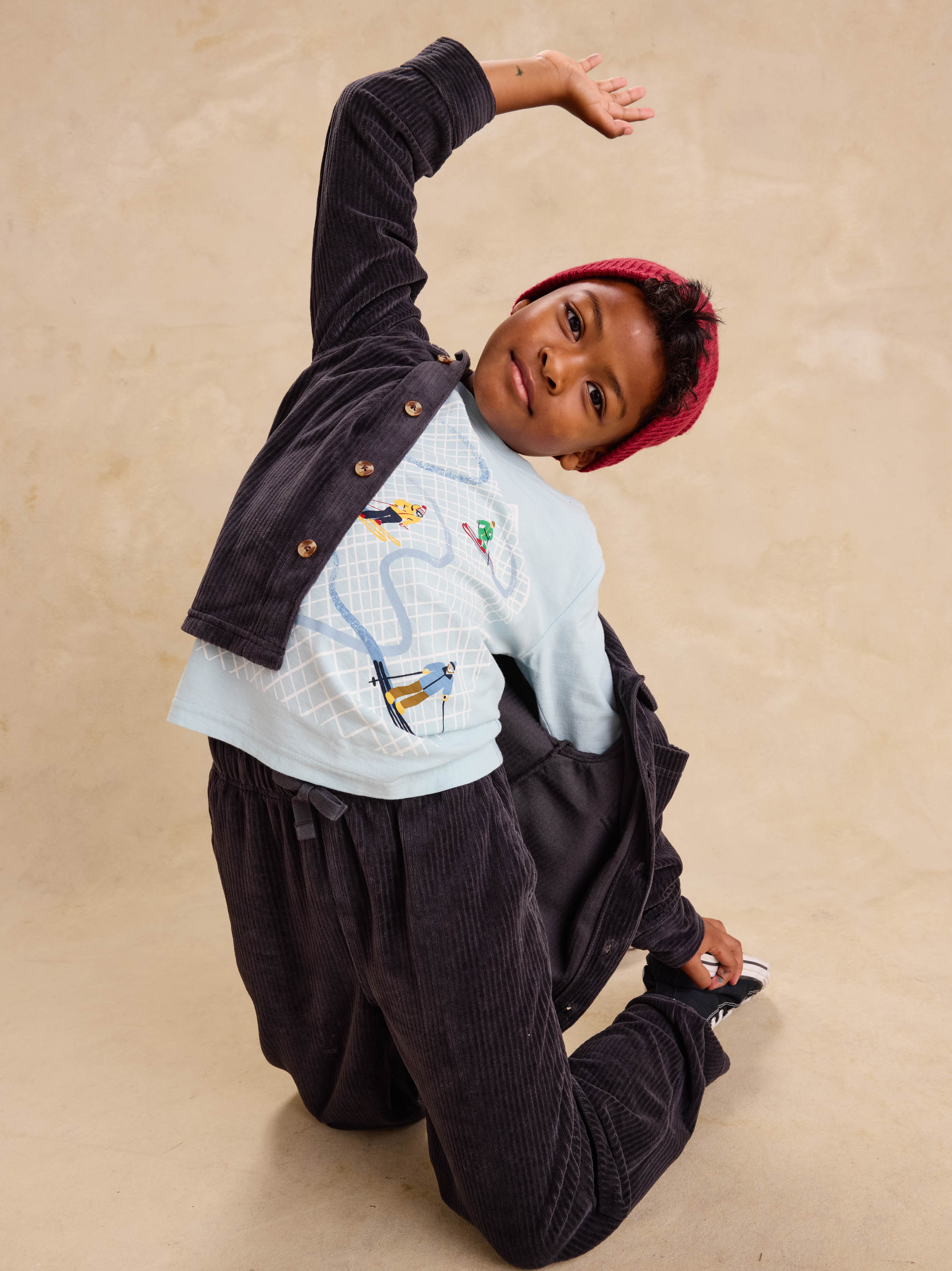 Boy Pepper Corded Velour Pants | Tea Collection