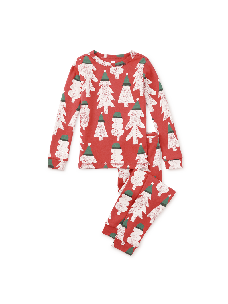 Goodnight Pajama Set in Holiday Trees - View 1