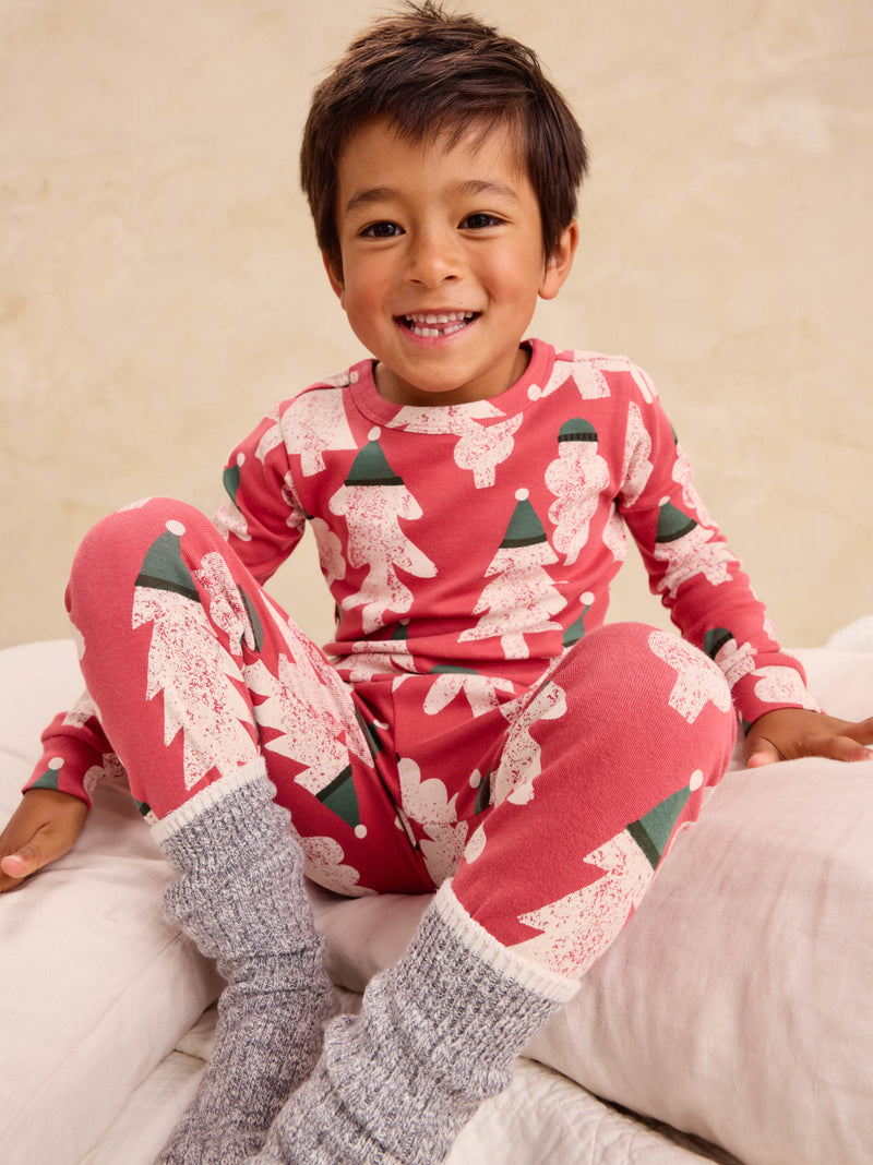 Goodnight Pajama Set in Holiday Trees - View 2
