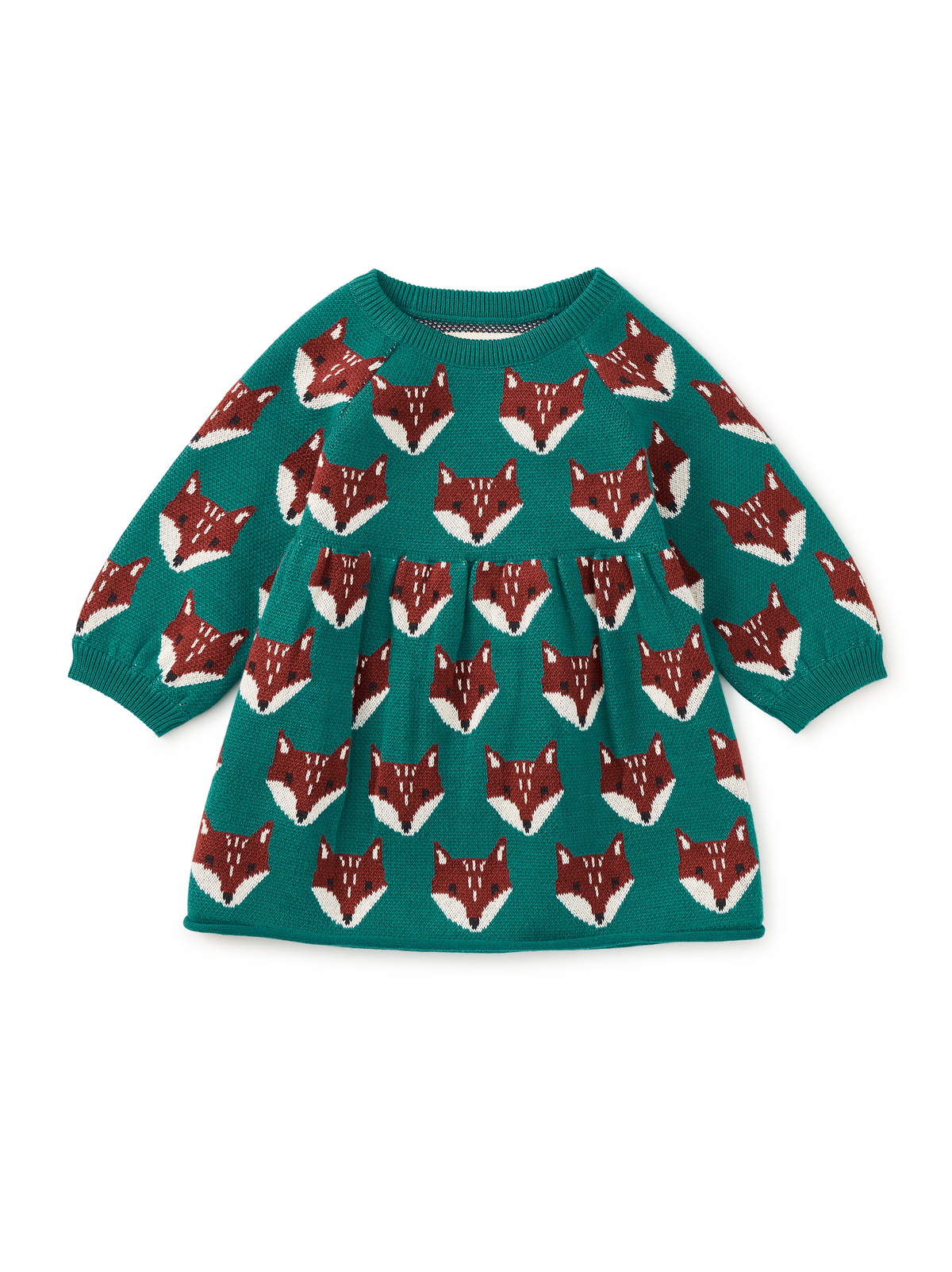 Little Girl Foxwood Fair Isle Family Fox Sweater Dress | Tea