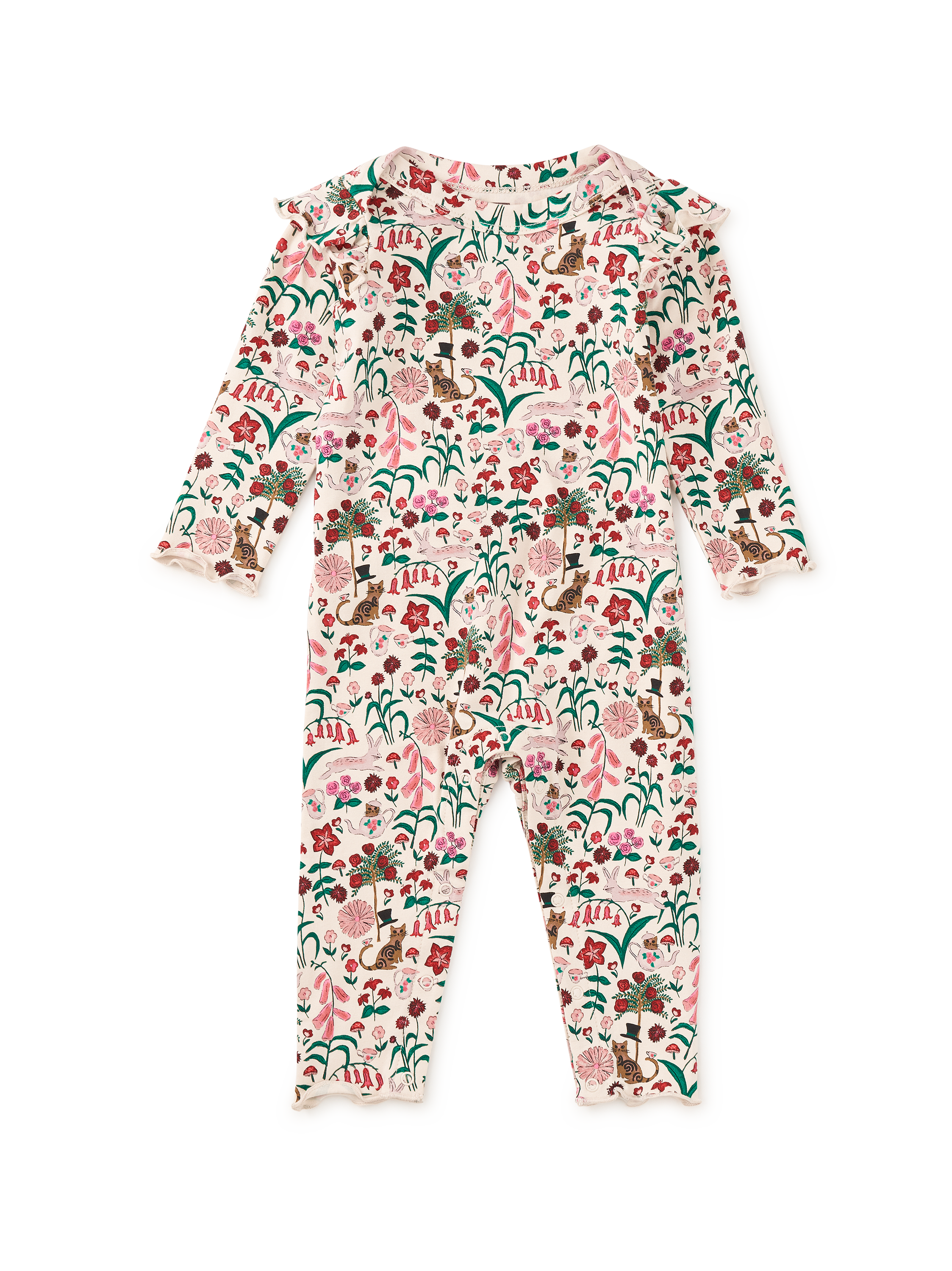 Ruffle Shoulder Baby Romper