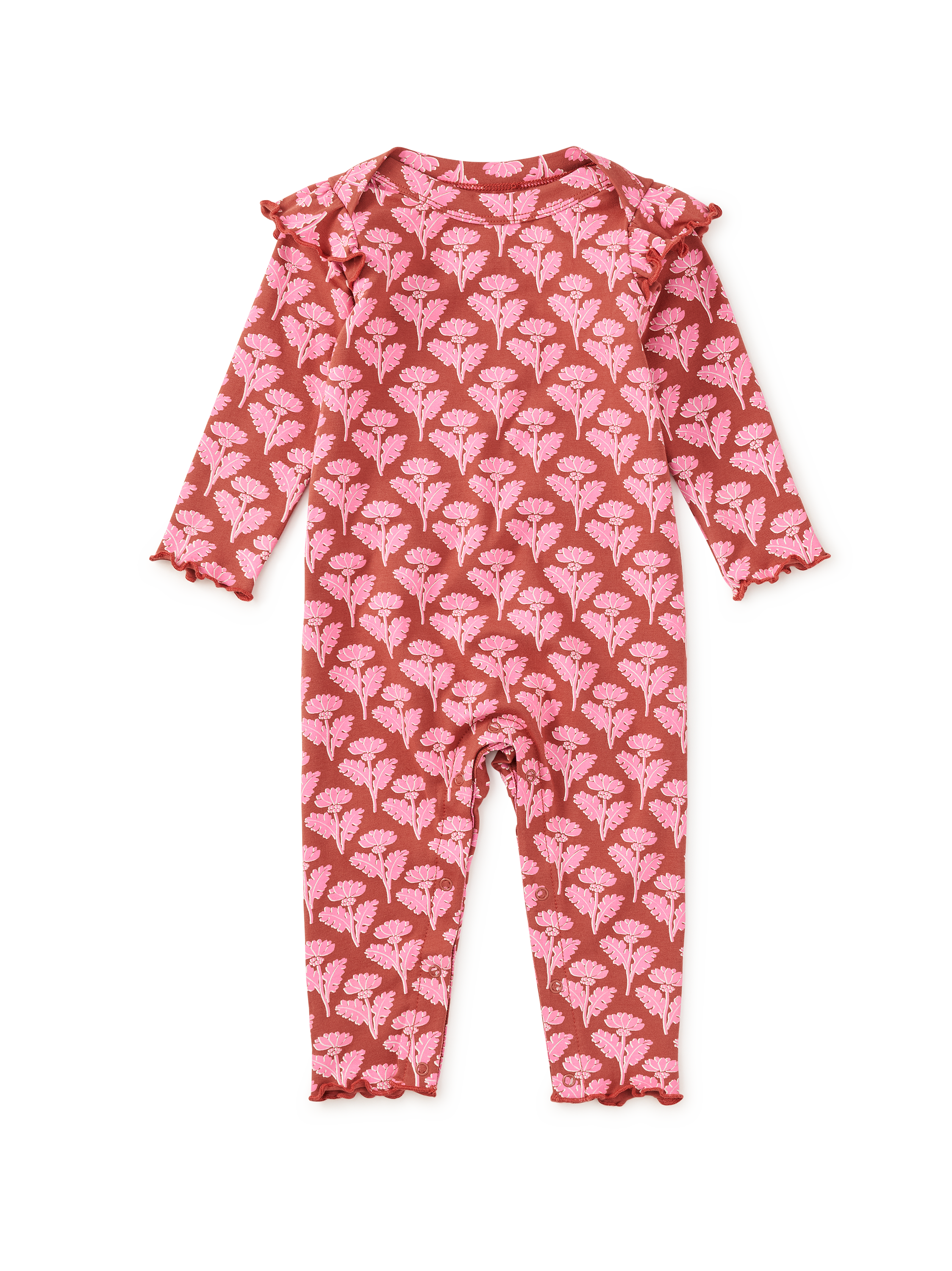 Ruffle Shoulder Baby Romper