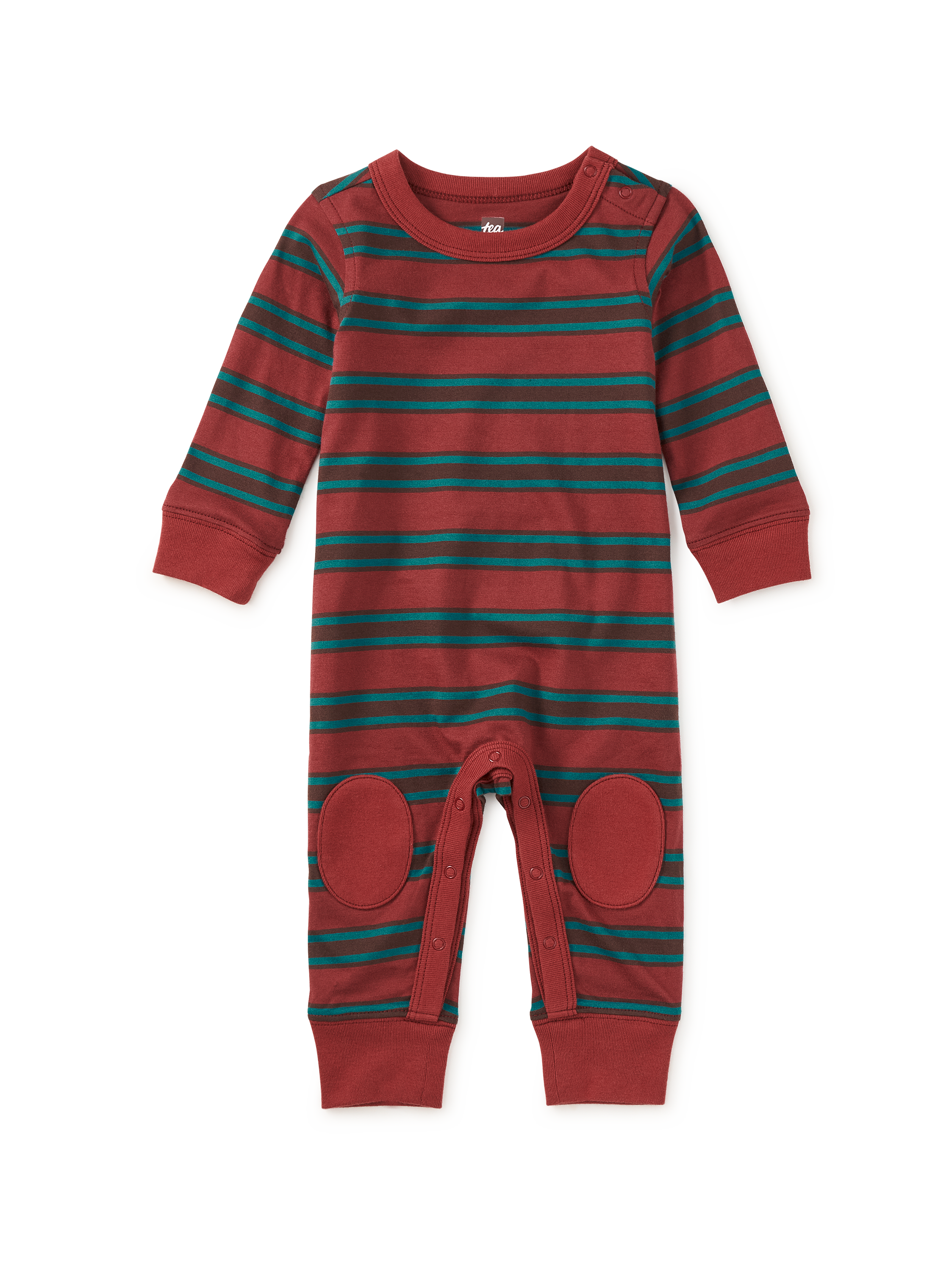 Stripe Knee Patch Baby Romper